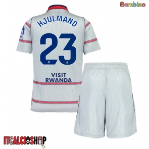 Atletico Madrid Morten Hjulmand #23 Terza Maglia Bambino 2026-27 Manica Corta (+ Pantaloni corti)